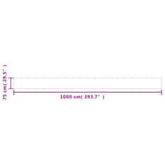 Vidaxl Balkonsko platno modro 75x1000 cm 100 % poliestrski oxford