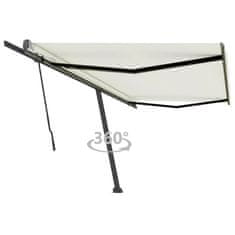 Vidaxl Prostostoječa ročno zložljiva tenda 500x350 cm krem