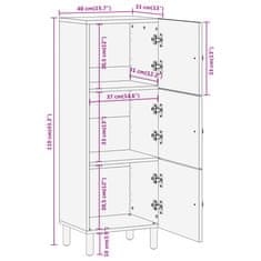 Vidaxl Visoka omarica 40x33x110 cm trden mangov les