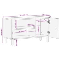 Vidaxl TV omarica 80x31x46 cm trden mangov les