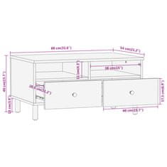 Vidaxl Klubska mizica 80x54x40 cm trden mangov les