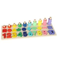 MG Montessori Number Sorter lesena sestavljanka