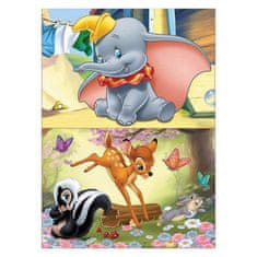 slomart komplet 2 puzzle sestavljank disney dumbo & bambi educa 18079 les otroška 16 kosi