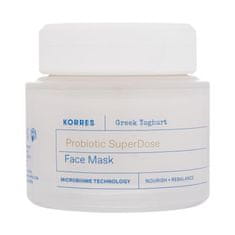 Korres Greek Yoghurt Probiotic SuperDose Face Mask vlažilna in hranilna hladilna maska za obraz 100 ml za ženske
