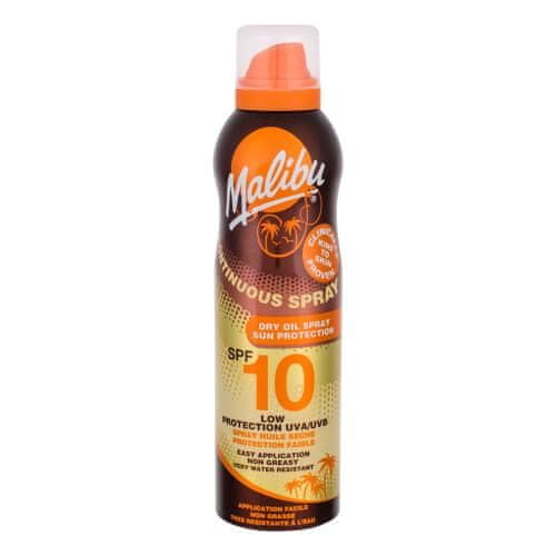 Malibu Continuous Spray Dry Oil SPF10 vodoodporen sprej za sončenje 175 ml