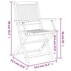 Vidaxl Vrtna jedilna garnitura 9-delna trden akacijev les