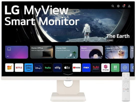 LG Smart 27SR50F-W monitor, 68,58cm (27), IPS, FHD, zvočniki