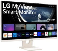 LG Smart 27SR50F-W monitor, 68,58cm (27), IPS, FHD, zvočniki