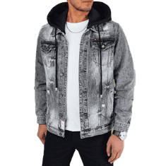 Dstreet Moška jakna iz džinsa svetlo siva tx4692 S