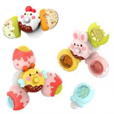 WOOPIE WOOPIE BABY Spinner Sensory Toy Bee Chicken Rabbit Interchangeable 3 pcs.