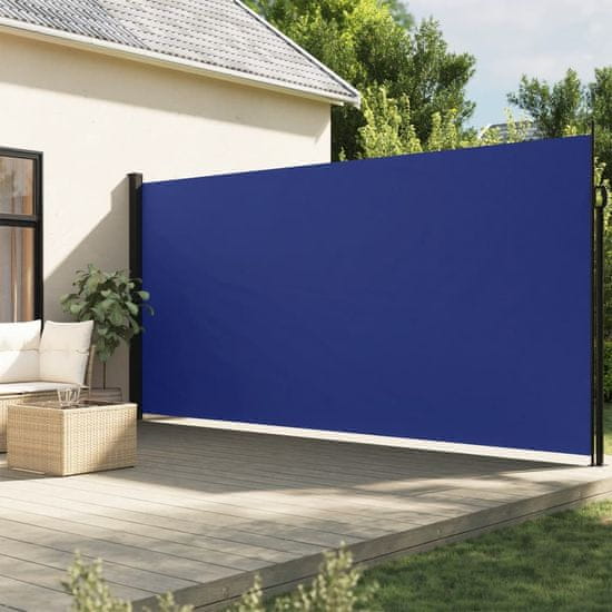 shumee Zložljiva stranska tenda modra 220x600 cm