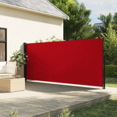 shumee Zložljiva stranska tenda rdeča 180x500 cm