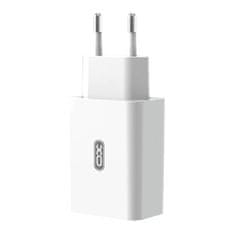 XO Omrežni polnilnik L36, 1x USB, Quick Charge 3.0 (bel)