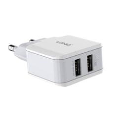 LDNIO A2202 omrežni polnilnik, 2x USB, 12 W (bela)