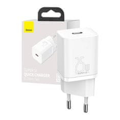 BASEUS Stenski polnilec Baseus Super Si Quick Charger 1C 25W (bel)