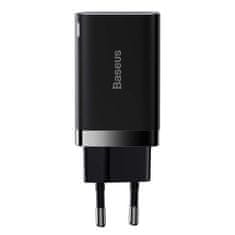 BASEUS Baseus Super Si Pro hitri polnilec USB + USB-C 30 W (črn)