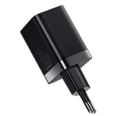 BASEUS Baseus Super Si Pro hitri polnilec USB + USB-C 30 W (črn)