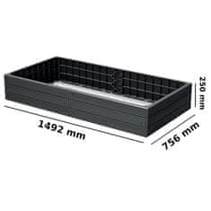 botle Vrtna postelja z dvignjeno posteljo iz imitacije lesa 149,2x75,6x25 cm antracit