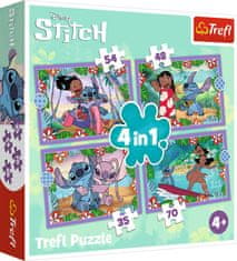 Trefl Puzzle Lilo&Stitch: Nori dan 4 v 1 (35,48,54,70 kosov)