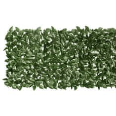 shumee Balkonsko platno s temno zelenim listjem 200x75 cm