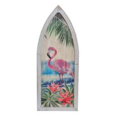 DKD Home Decor Stenska dekoracija DKD Home Decor Wood Tropical Flamenco