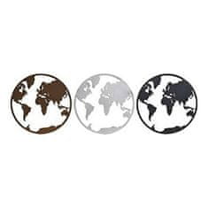 DKD Home Decor Dekorativna slika DKD Home Decor World Map Black Copper White 40 x 1 x 40 cm (3 kosi)