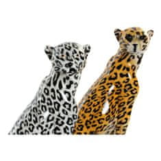 DKD Home Decor Dekorativna slika DKD Home Decor Black Orange White Leopard Resin Colonial 16 x 16 x 32 cm