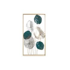 DKD Home Decor Stenska dekoracija DKD Home Decor Golden Metal Green (50 x 8,3 x 91 cm)