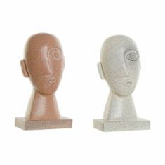 DKD Home Decor Dekorativna figura DKD Home Decor Beige Terracotta Face 14,5 x 10,5 x 27,5 cm (2 enoti)