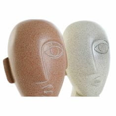 DKD Home Decor Dekorativna figura DKD Home Decor Beige Terracotta Face 14,5 x 10,5 x 27,5 cm (2 enoti)