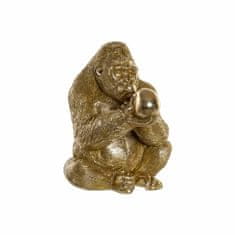 DKD Home Decor Dekorativna figura DKD Home Decor Zlata smola Gorila (33 x 33 x 43 cm)