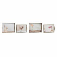 DKD Home Decor Komplet pladnjev DKD Home Decor Vaza Golden Multicolor 40 x 30 x 6 cm Skandinavski (2 enoti)