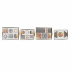 DKD Home Decor Komplet pladnjev DKD Home Decor Black Golden White 40 x 30 x 6 cm (2 enoti)