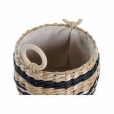 DKD Home Decor Komplet košar DKD Home Decor Black Natural Natural Fibre Colonial 30 x 30 x 25 cm (3 kosi)