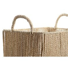 DKD Home Decor Komplet košar DKD Home Decor Metal Natural Fibre (40 x 30 x 25 cm)