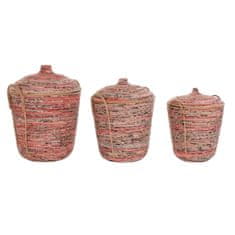 DKD Home Decor Komplet košar DKD Home Decor Rattan (51 x 51 x 67 cm)