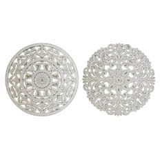 DKD Home Decor Stenska dekoracija DKD Home Decor White Mandala Indian Man Aged finish 30 x 2 x 30 cm (2 enoti)