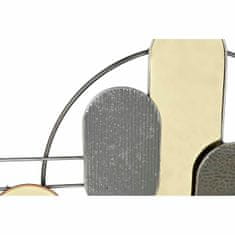 DKD Home Decor Stenska dekoracija DKD Home Decor Grey Golden Metal PVC Modern (130 x 5 x 80,6 cm)