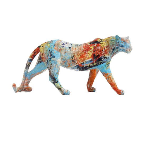 DKD Home Decor Dekorativna slika DKD Home Decor 29,5 x 8,5 x 15 cm Leopard Multicolor Modern