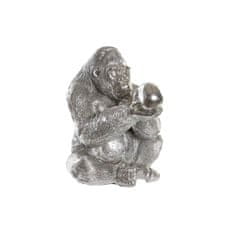 DKD Home Decor Dekorativna figura DKD Home Decor Gorila iz srebrne smole (38,5 x 33 x 43,5 cm)