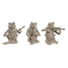 DKD Home Decor Dekorativna figura DKD Home Decor Music 23 x 19,5 x 22,5 cm Rjava žaba (3 enote)