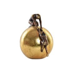 DKD Home Decor Dekorativna slika DKD Home Decor Ball Golden Copper Resin Persons Modern (25 x 19 x 26 cm)