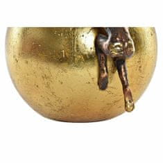 DKD Home Decor Dekorativna slika DKD Home Decor Ball Golden Copper Resin Persons Modern (25 x 19 x 26 cm)