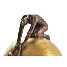 DKD Home Decor Dekorativna slika DKD Home Decor Ball Golden Copper Resin Persons Modern (25 x 19 x 26 cm)