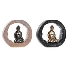 DKD Home Decor Dekorativna figura DKD Home Decor Black Golden Buddha Oriental 20,8 x 6 x 18,5 cm (2 enoti)