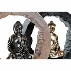 DKD Home Decor Dekorativna figura DKD Home Decor Black Golden Buddha Oriental 20,8 x 6 x 18,5 cm (2 enoti)