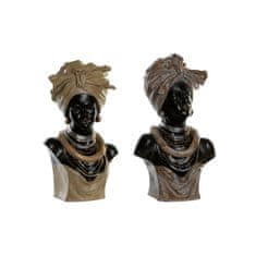 DKD Home Decor Dekorativna figura DKD Home Decor Black Beige Colonial African Woman 22 x 15 x 37 cm (2 enoti)