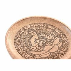 DKD Home Decor Valet Tray DKD Home Decor Mango les Naravni Buda Oriental 20,5 x 20,5 x 2,5 cm