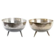 DKD Home Decor Centerpiece DKD Home Decor 31 x 31 x 19,5 cm Silver Golden Modern (2 enoti)