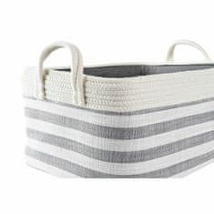 DKD Home Decor Komplet košar DKD Home Decor Stripes Grey Cotton (40 x 30 x 23 cm) (2 kosa)